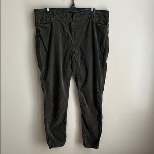 J. McLaughlin dark green velvet skinny pants, Women’s 14